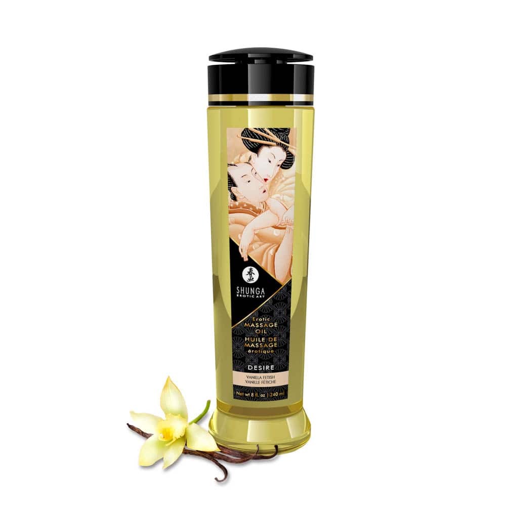 SHUNGA - EROTIC MASSAGE OIL 240 ML / 8 OZ VANILLA
