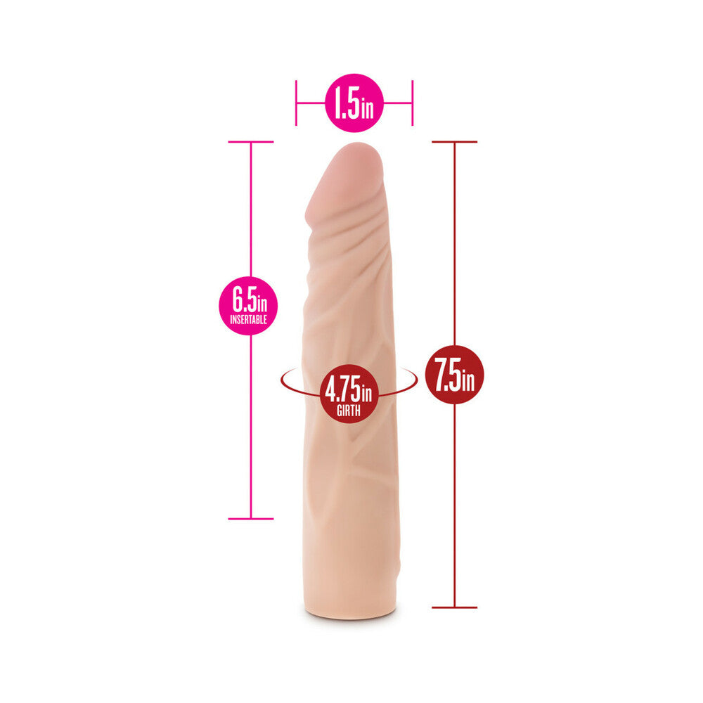 BLUSH - X5 PLUS REALISTIC 7.5 IN. POSABLE DILDO BEIGE