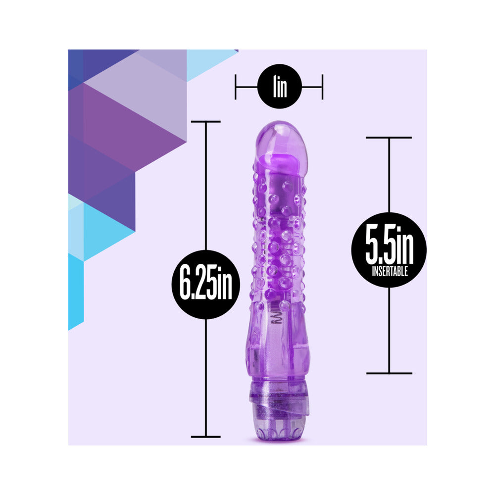 BLUSH - NATURALLY YOURS BUMP N'' GRIND TEXTURED SLIMLINE VIBRATOR PURPLE