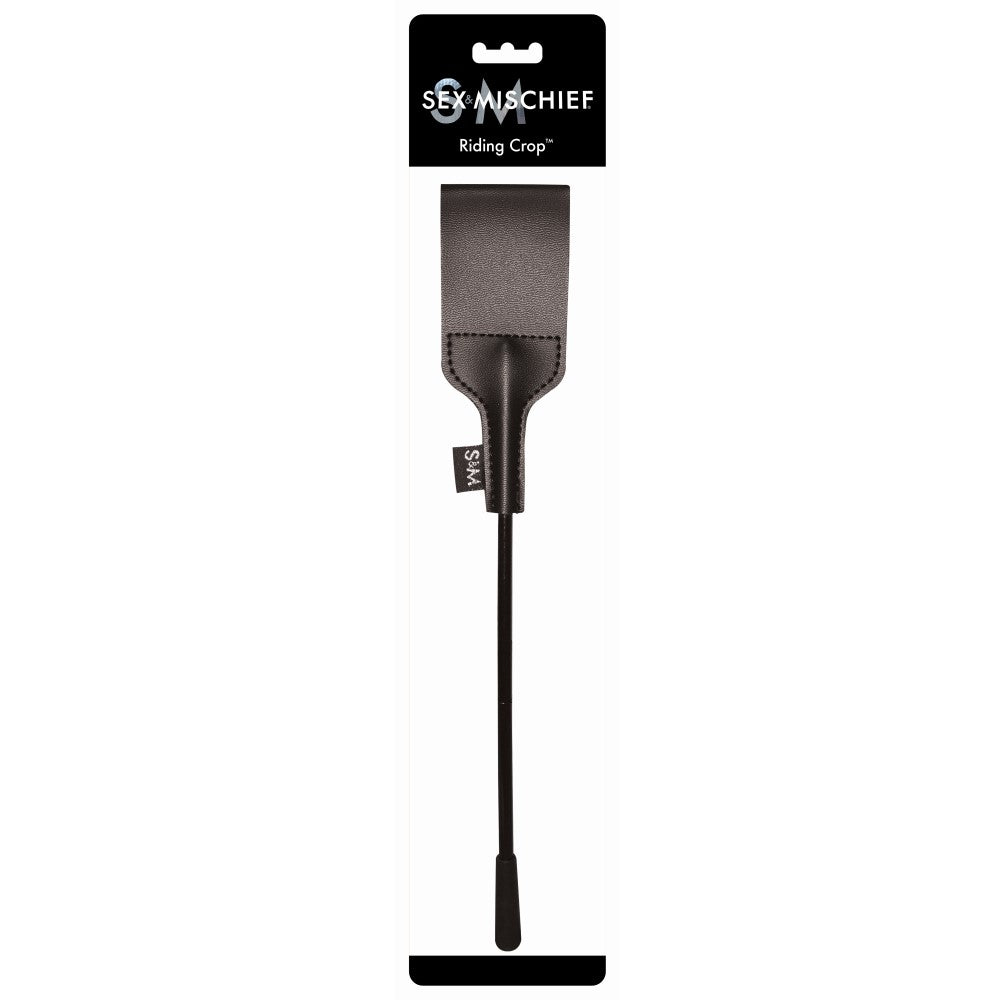 SPORTSHEETS SEX & MISCHIEF RIDING CROP BLACK