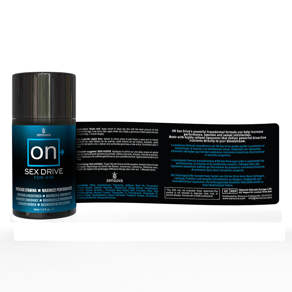 SENSUVA ON SEX DRIVE TESTOSTERONE CREAM 1.7 OZ.