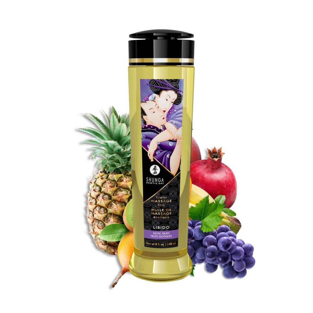 SHUNGA - EROTIC MASSAGE OIL 240 ML / 8 OZ EXOTIC FRUITS
