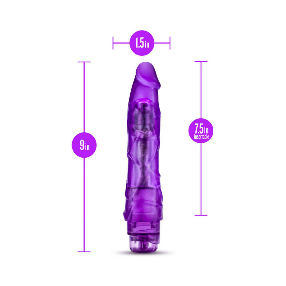 B YOURS VIBE 1 REALISTIC 9 IN. VIBRATING DILDO PURPLE