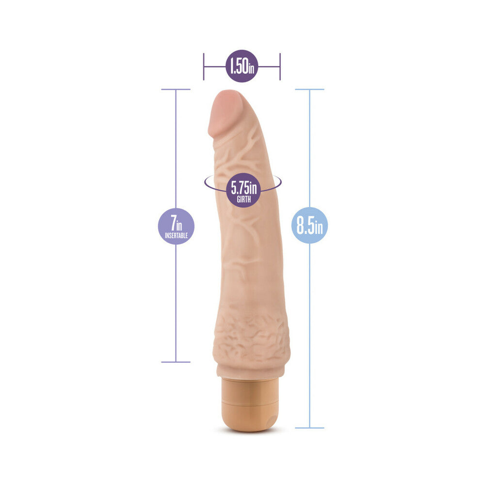 DR. SKIN VIBE 7 REALISTIC 8.5 IN. VIBRATING DILDO BEIGE