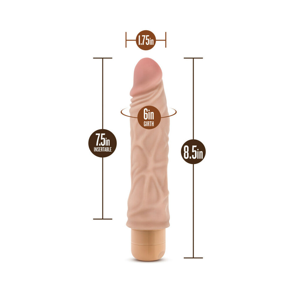 DR. SKIN VIBE 10 REALISTIC 8.5 IN. VIBRATING DILDO BEIGE