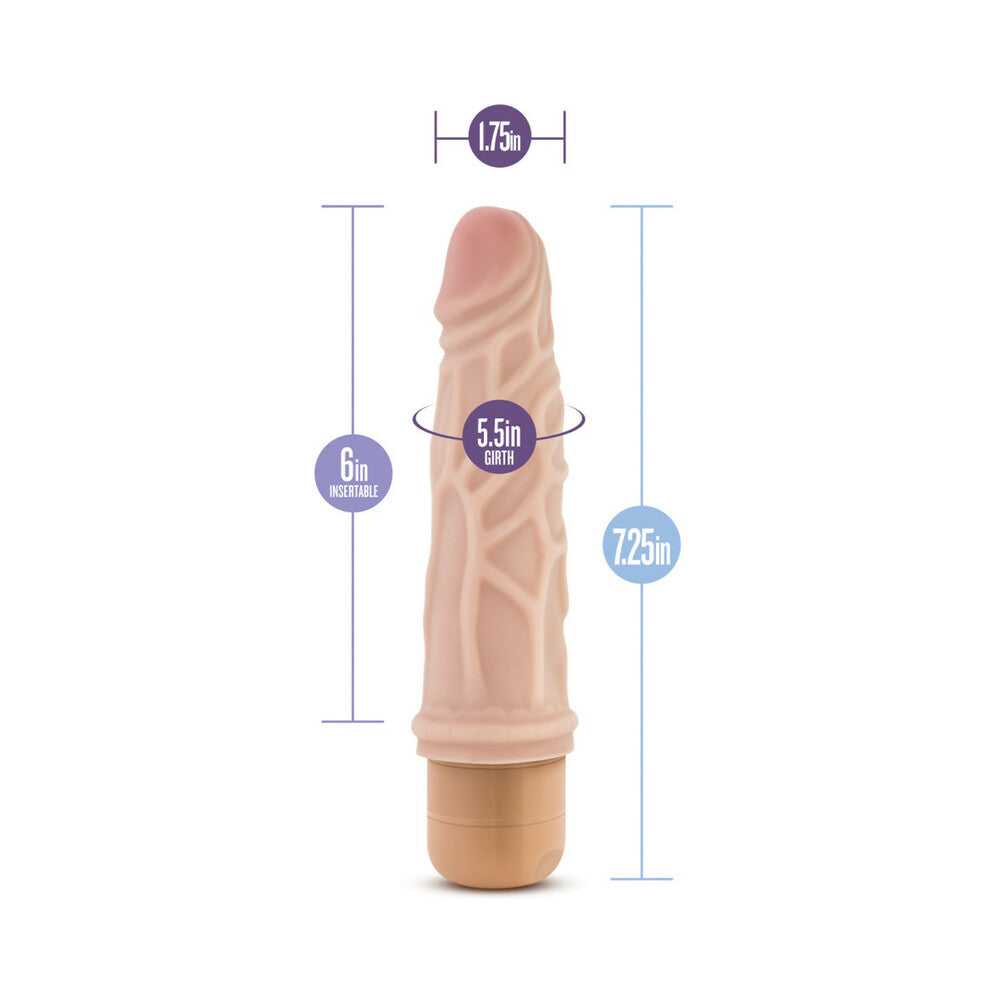 DR. SKIN VIBE 3 REALISTIC 7.25 IN. VIBRATING DILDO BEIGE