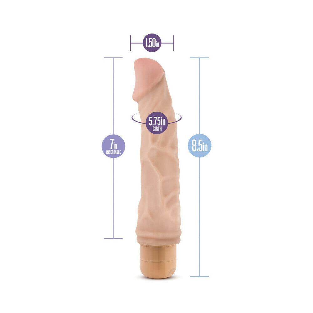 DR. SKIN VIBE 6 REALISTIC 8.75 IN. VIBRATING DILDO BEIGE
