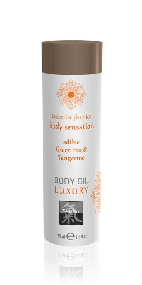 SHIATSU - LUXURY BODY OIL EDIBLE - GREEN TEA & TANGERINE 75ML