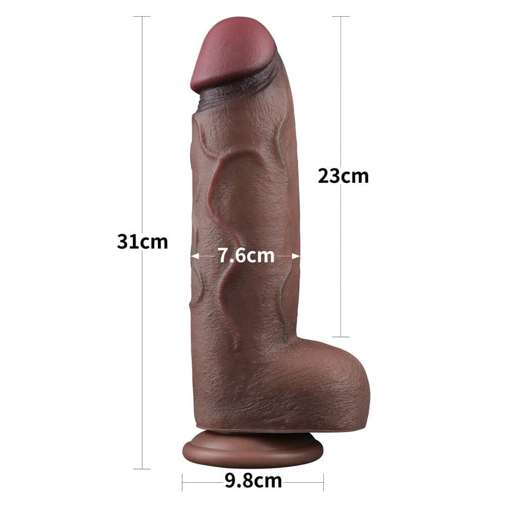 LOVETOY - 12'' DUAL LAYERED SILICONE COCK XXL