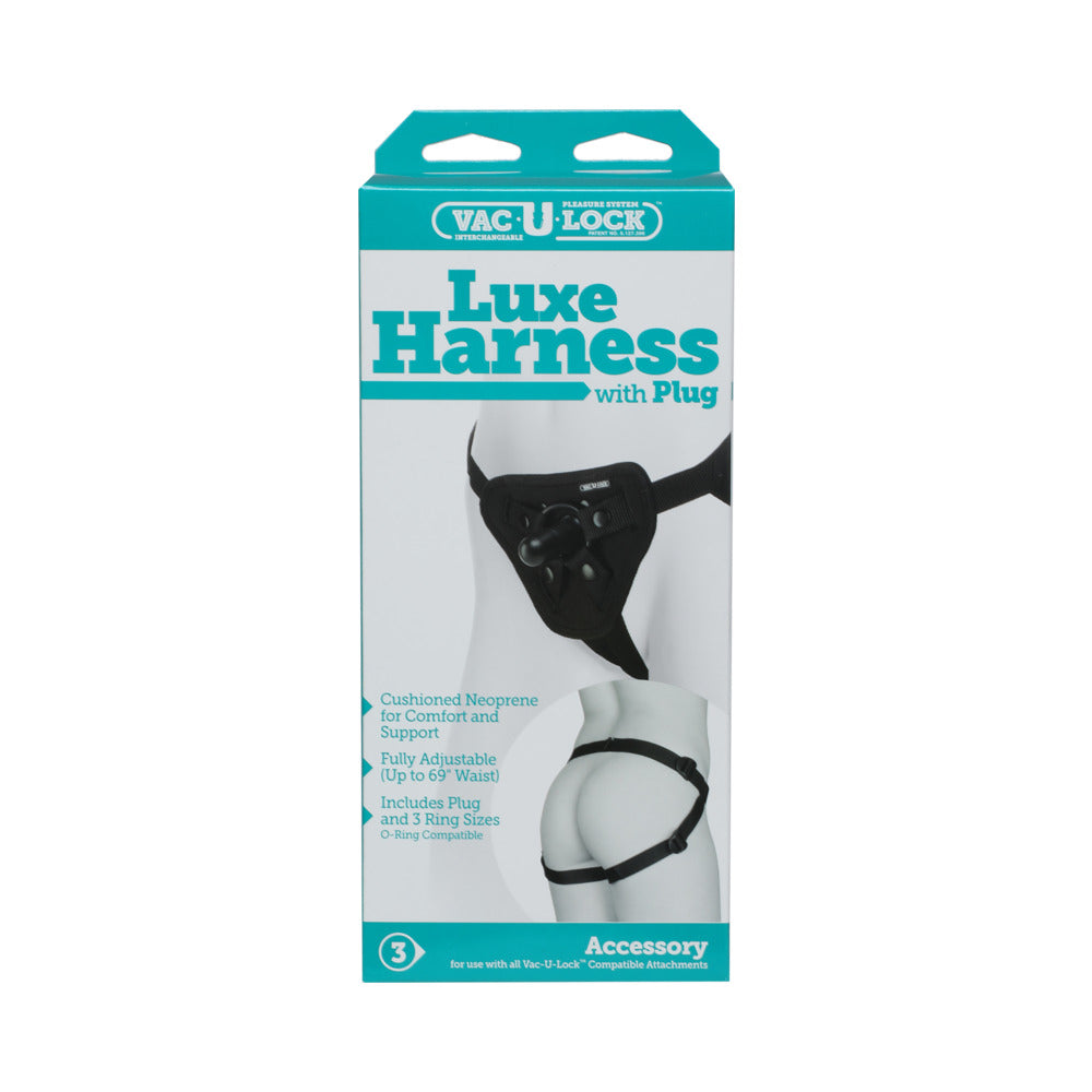 DOC JOHNSON - VAC-U-LOCK PLATINUM - ARNÉS DE LUJO - CON PLUG NEGRO