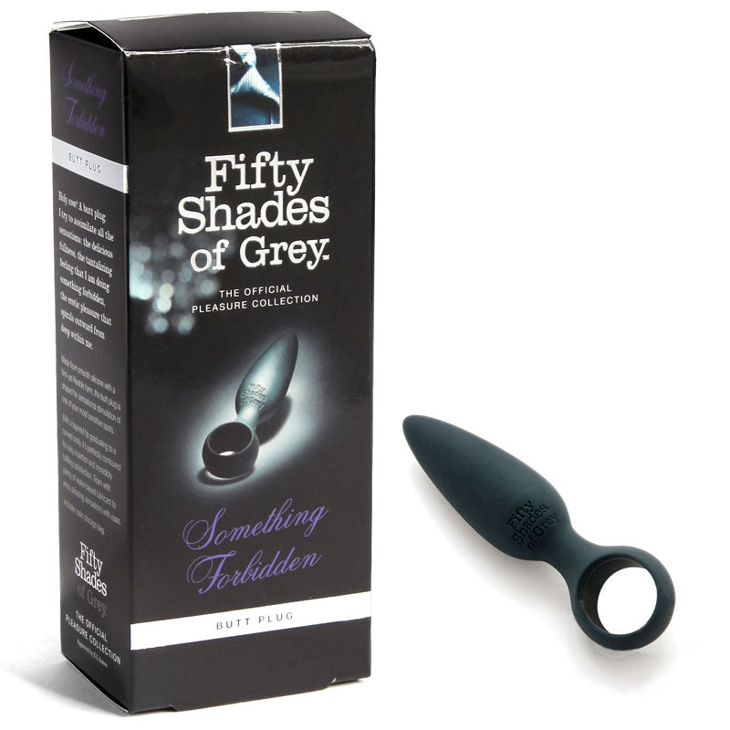 FIFTY SHADES OF GREY - SOMETHING FORBIDDEN SILICONE BUTT PLUG BLACK