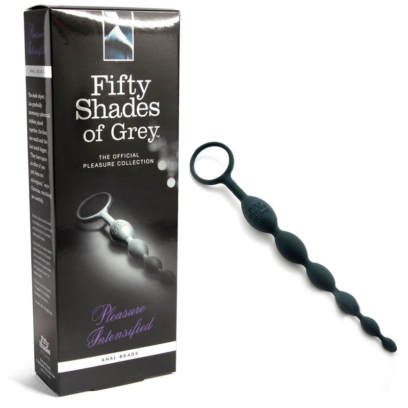 FIFTY SHADES OF GREY - PLEASURE INTENSIFIED SILICONE ANAL BEADS BLACK