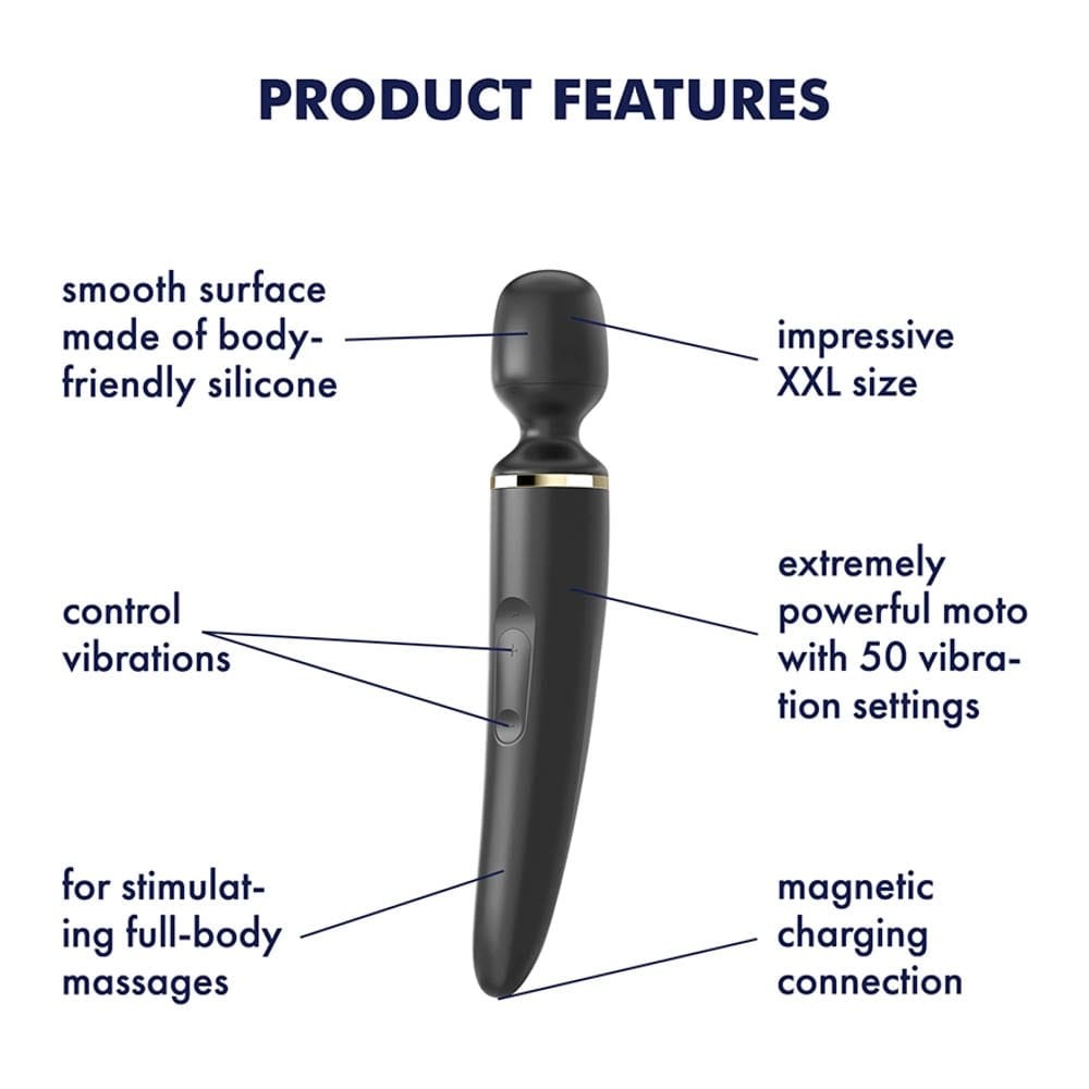 SATISFYER - WAND-ER WOMAN (BLACK/GOLD)