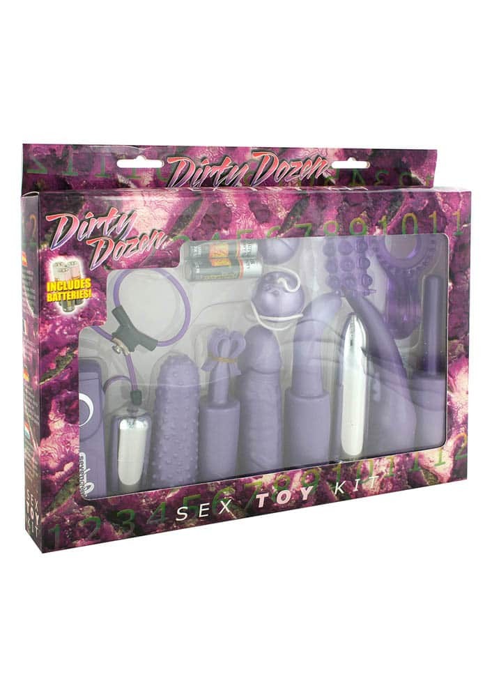 SEVEN CREATIONS - DIRTY DOZEN SEX TOY KIT PURPLE