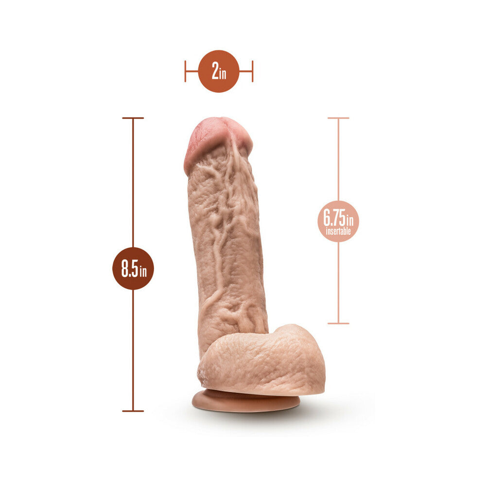 BLUSH - HUNG RIDER TRIGGER REALISTIC 8.5 IN. DILDO WITH BALLS BEIGE