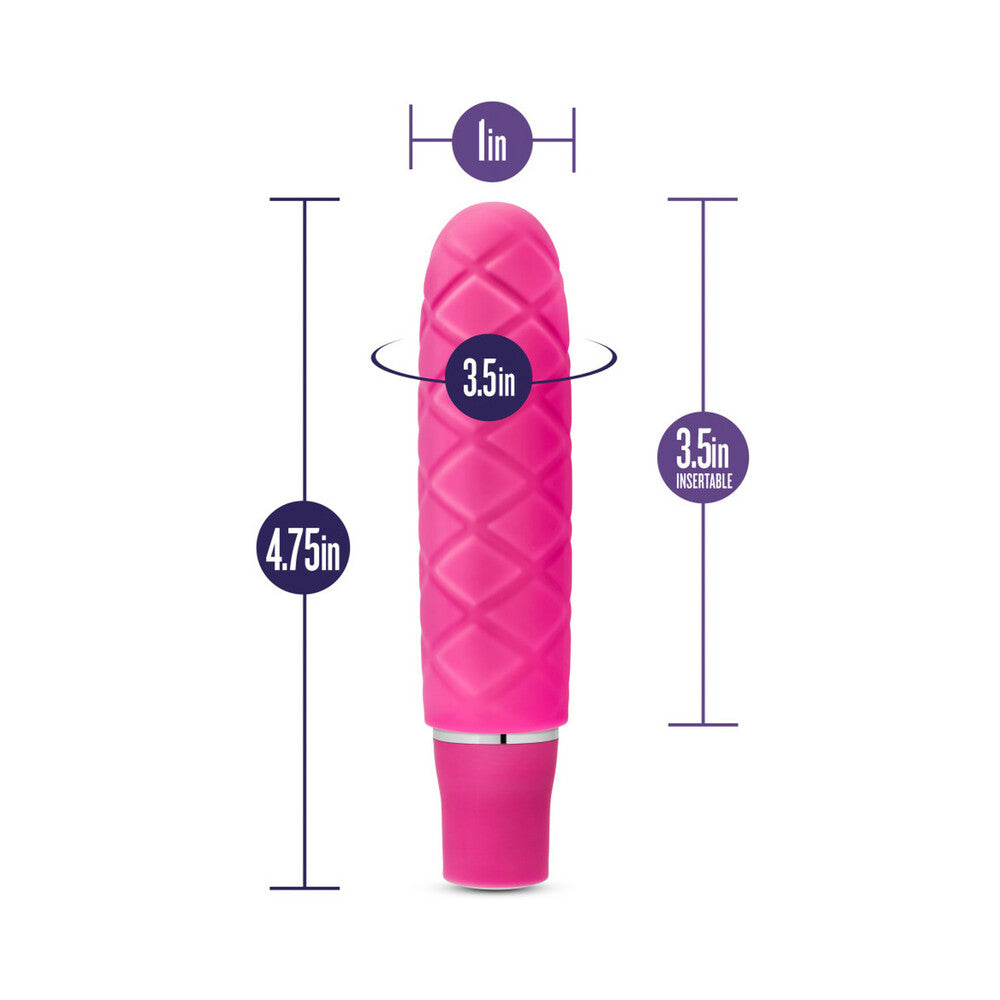 BLUSH - LUXE COZI MINI SILICONE SLIMLINE VIBRATOR FUCHSIA
