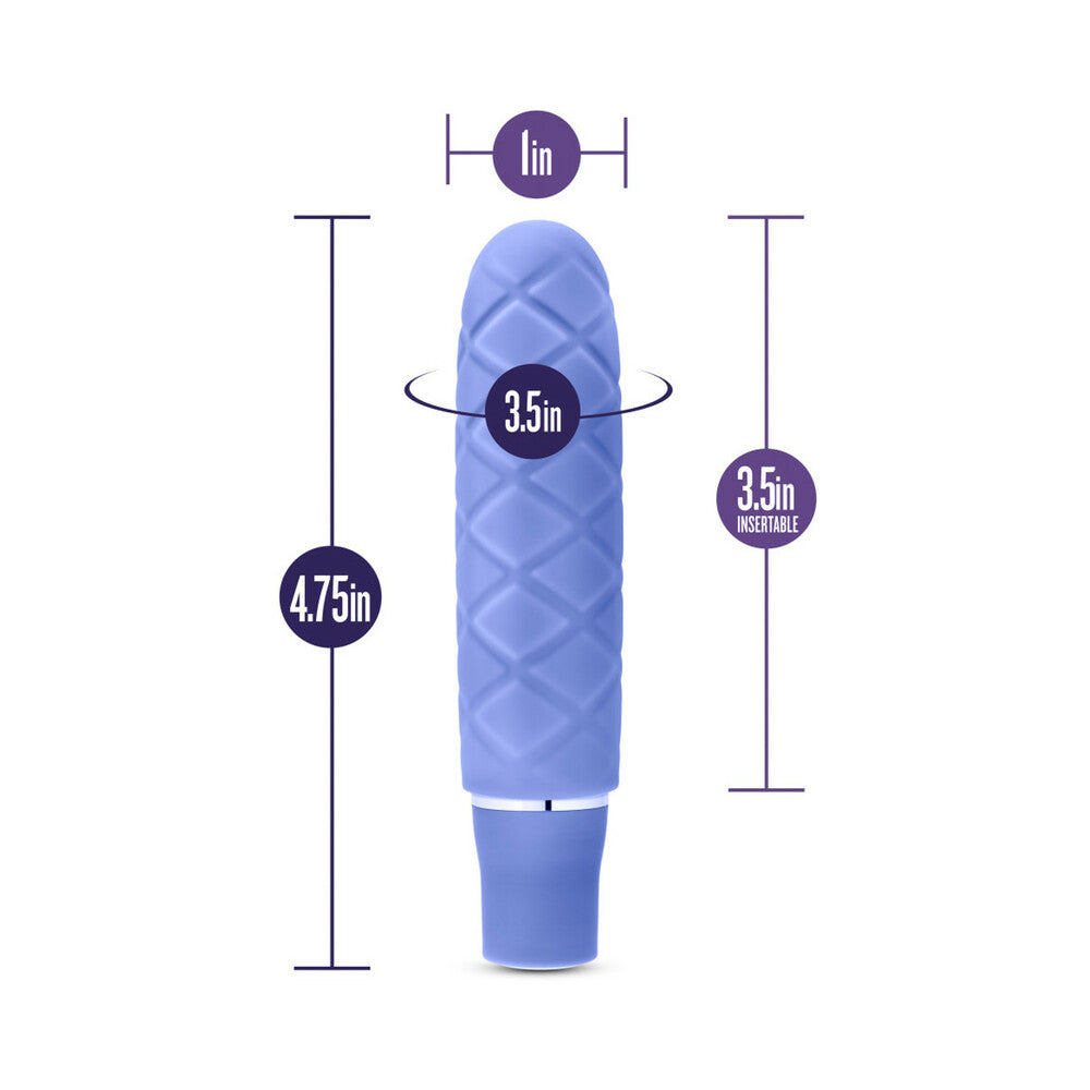 LUXE COZI MINI SILICONE SLIMLINE VIBRATOR PERIWINKLE