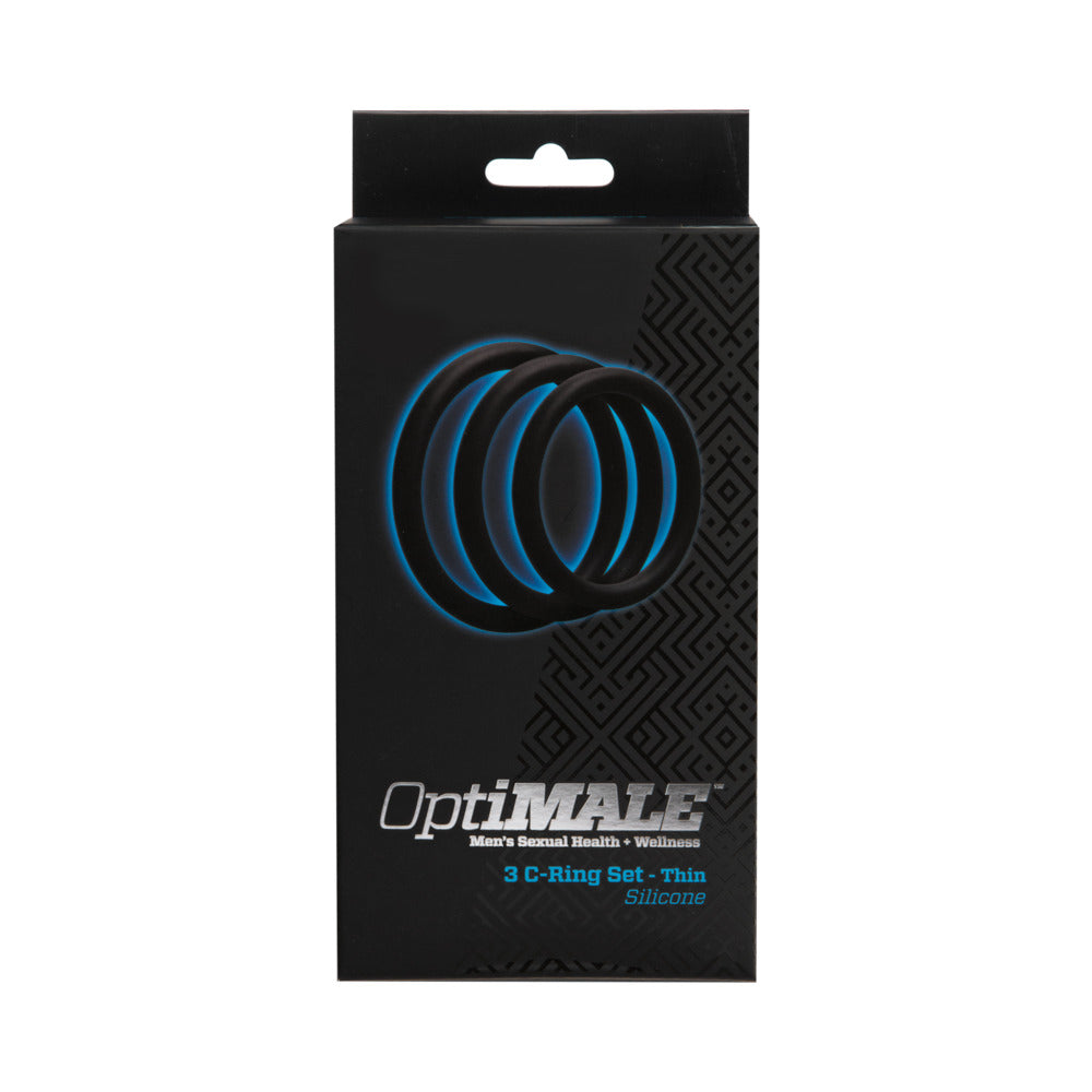 DOC JOHNSON - OPTIMALE JUEGO DE 3 ANILLOS EN C NEGRO FINO