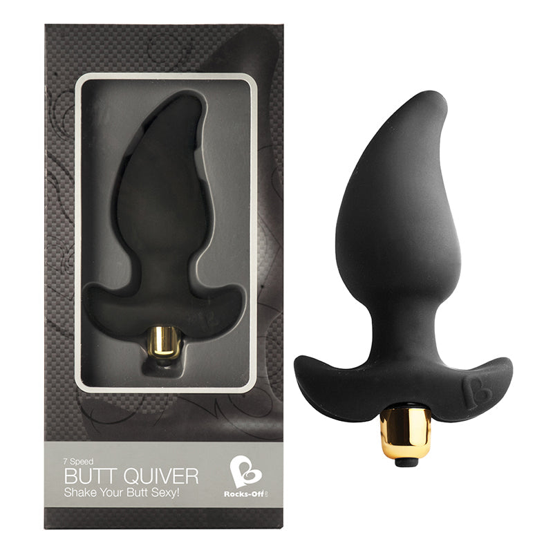 ROCKS-OFF - BUTT QUIVER P-POINT STIMULATOR 7 SPEEDS BLACK