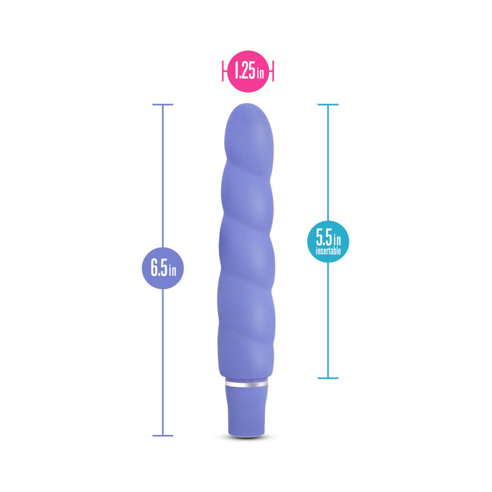 BLUSH - LUXE ANASTASIA SILICONE SLIMLINE VIBRATOR PERIWINKLE