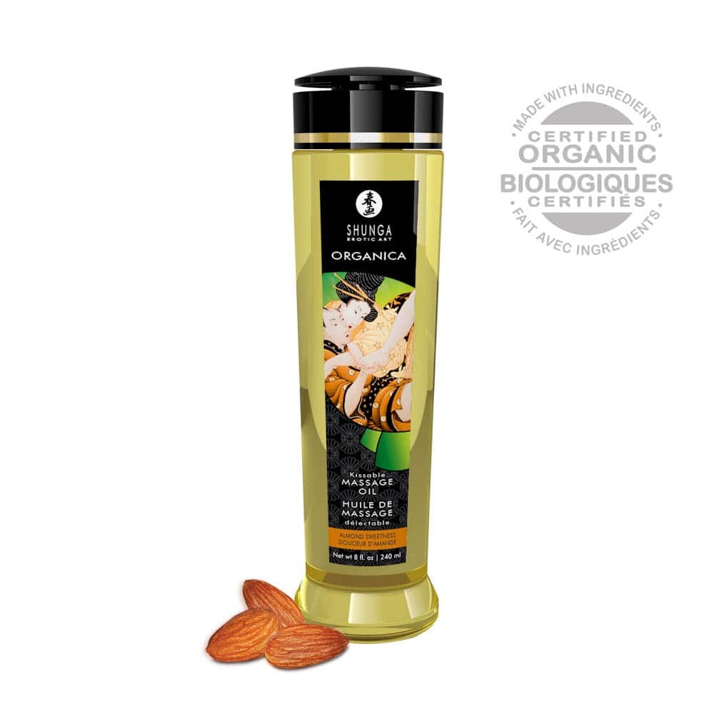 SHUNGA - MASSAGE OIL ORGANICA 240 ML / 8 OZ ALMOND SWEETNESS