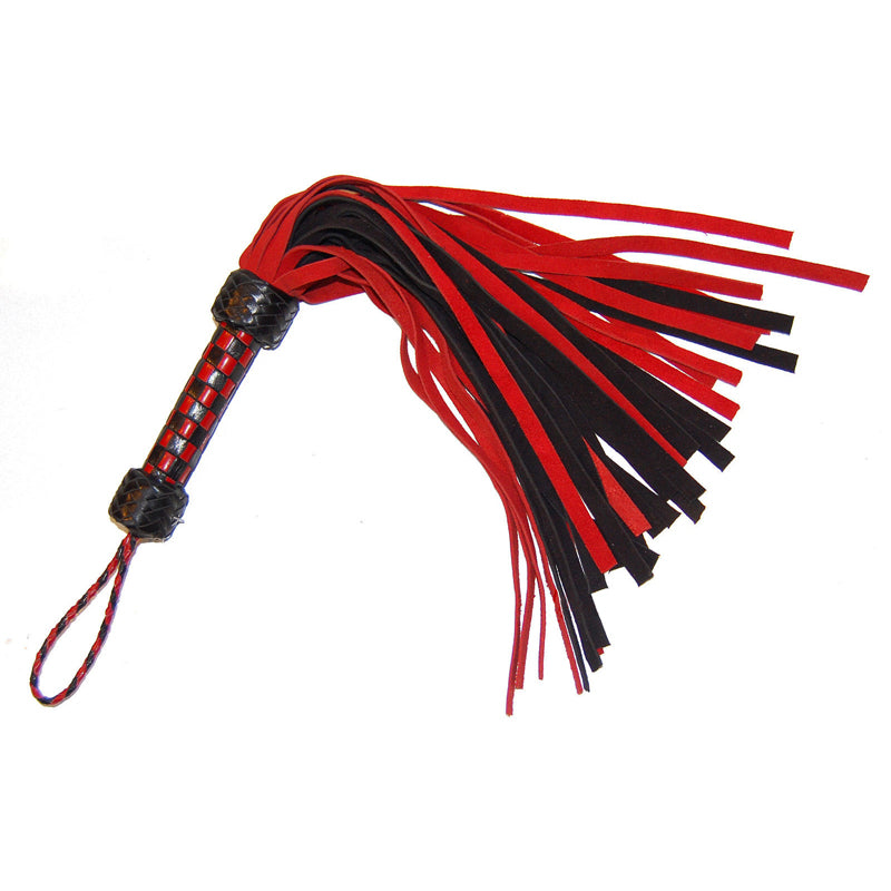 RUFF DOGGIE STYLES - RED SHORT SUEDE FLOGGER (CHECKERED GRIP)