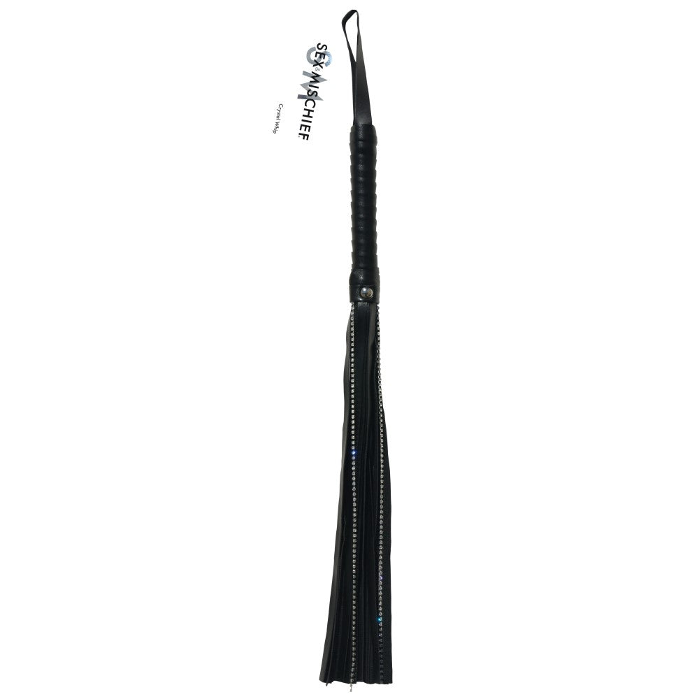 SPORTSHEETS - SEX & MISCHIEF CRYSTAL WHIP BLACK