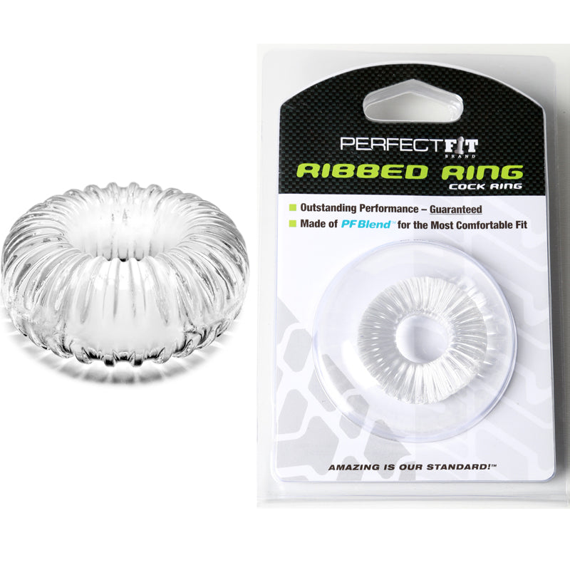 RIBBED RING - CLEAR