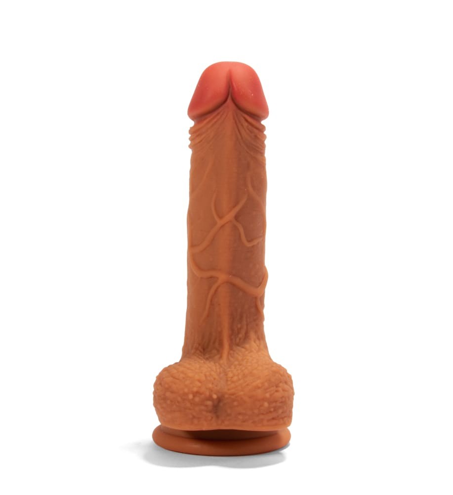 X-MEN - X-MEN 8.3 INCH DOUBLE LAYER SILICONE DILDO BROWN_B0O50_1