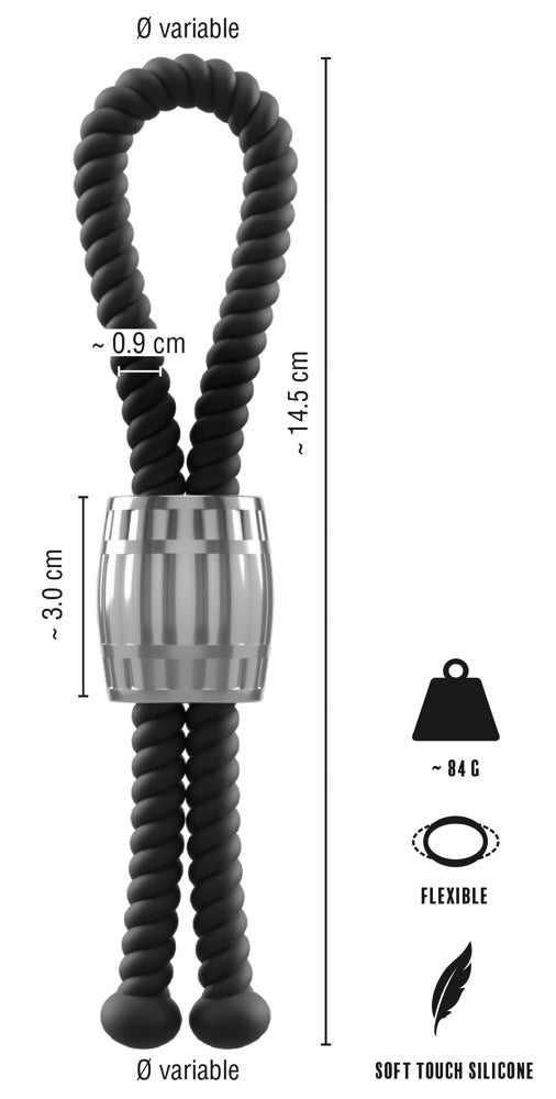 REBEL - HEAVY ROPE COCK STRAP