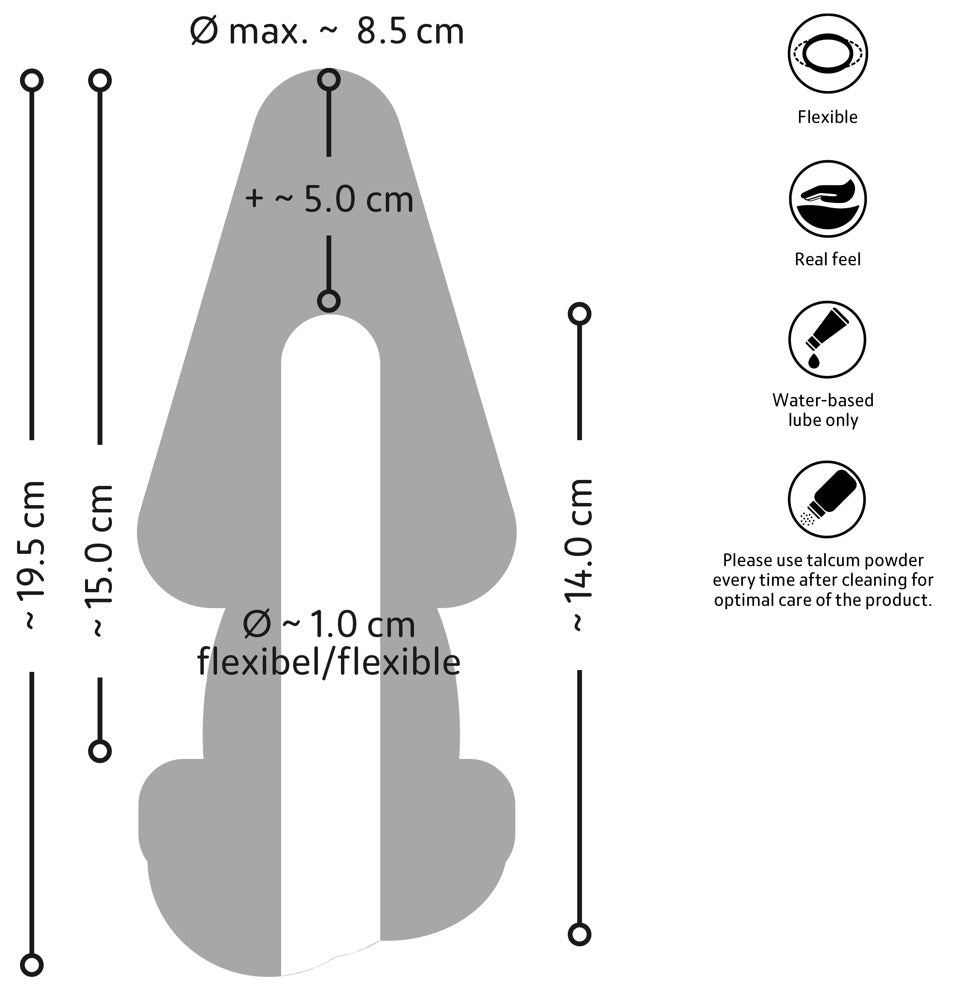 NATURE SKIN - 2IN1 BUTT PLUG & EXTENSION