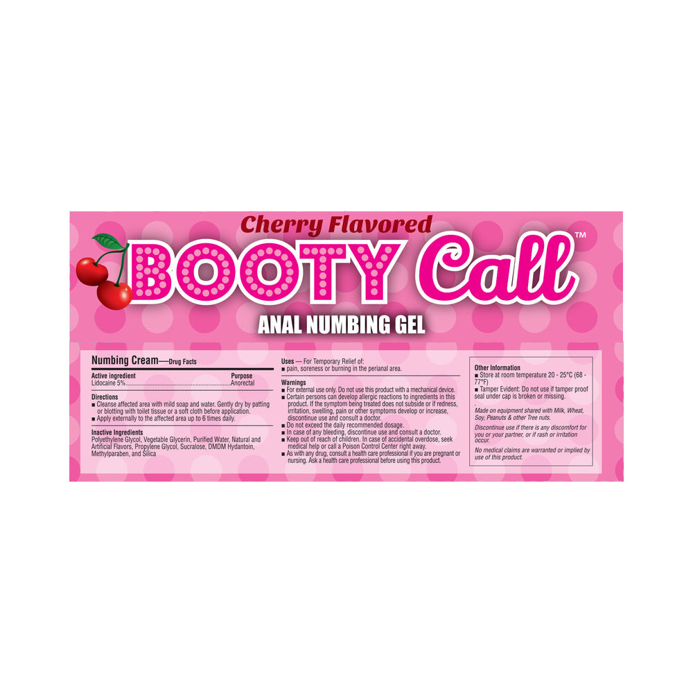 LITTLE GENIE - BOOTY CALL ANAL NUMBING GEL CHERRY 1.5 OZ.