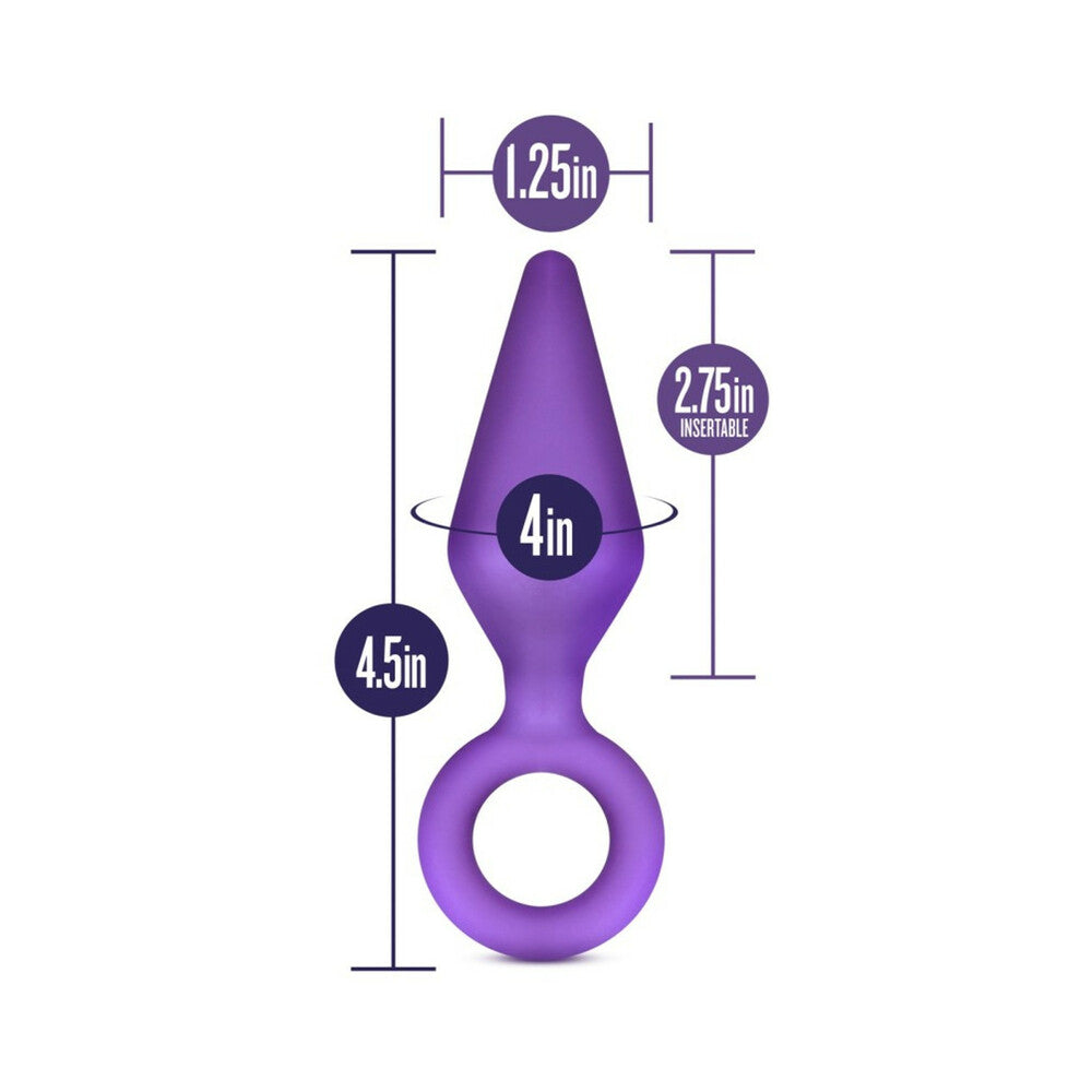 LUXE CANDY RIMMER MEDIUM SILICONE ANAL PLUG PURPLE