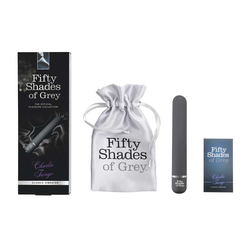 FIFTY SHADES OF GREY - CHARLIE TANGO SLIMLINE CLASSIC VIBRATOR BLACK
