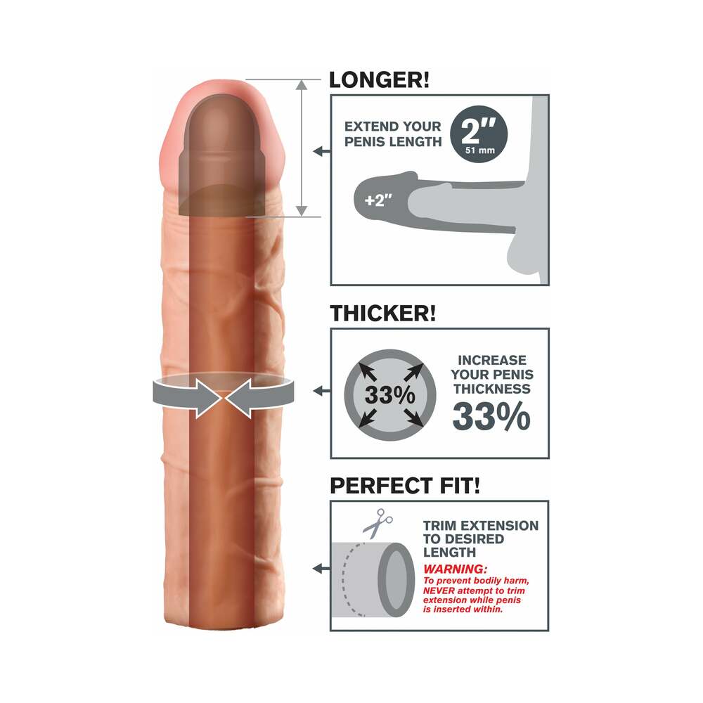 PIPEDREAM - FANTASY X-TENSIONS PERFECT 2 IN. EXTENSION BEIGE
