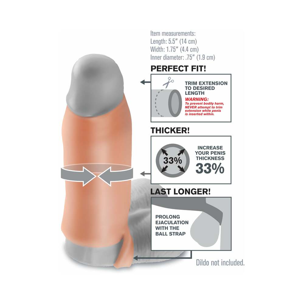 FANTASY X-TENSIONS 5.5 IN. REAL FEEL ENHANCER OPEN-ENDED SLING BEIGE