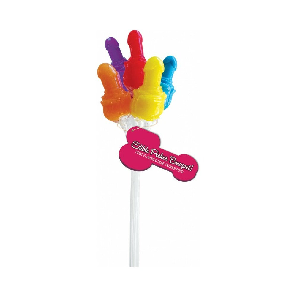 HOTT PRODUCTS - PECKER CANDY BOUQUET - 72PC PAIL DISPLAY (12 BUNDLES)