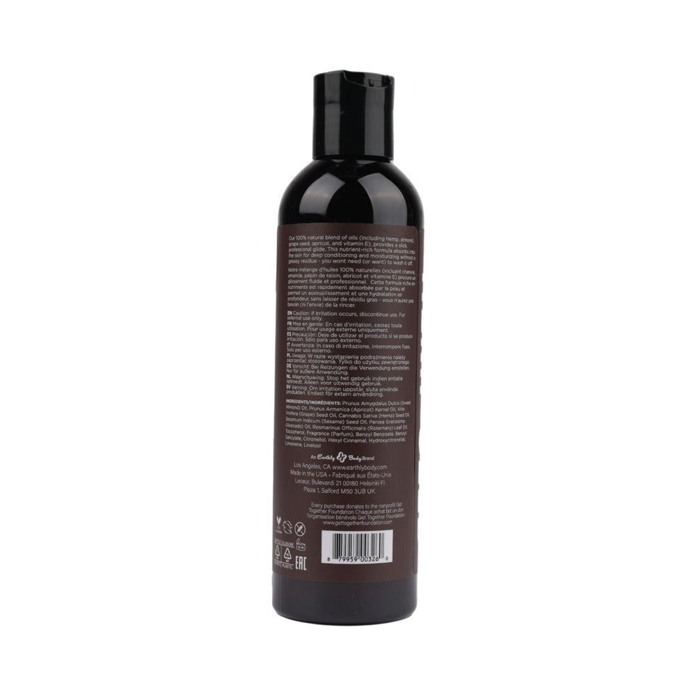 EARTHLY BODY - HEMP SEED MASSAGE OIL GUAVALAVA 8 OZ.