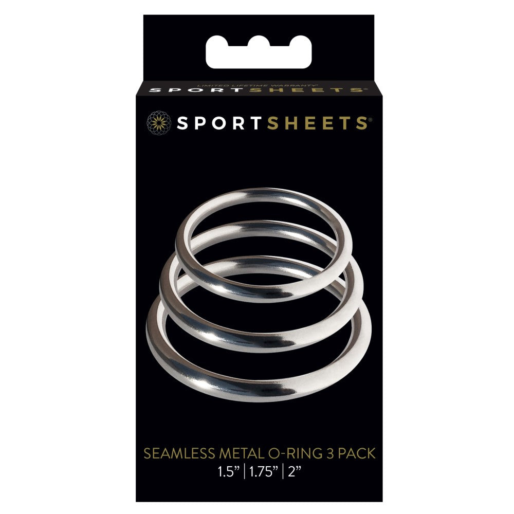 SPORTSHEETS METAL O-RING 3-PACK SILVER