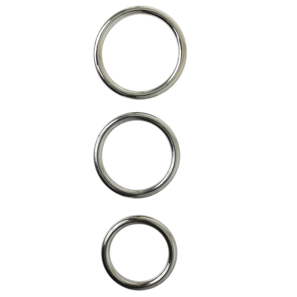 SPORTSHEETS METAL O-RING 3-PACK SILVER