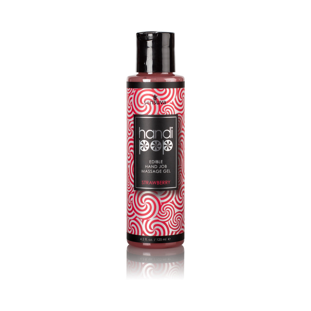 SENSUVA - HANDIPOP EDIBLE HAND JOB MASSAGE GEL STRAWBERRY 4.2 OZ.