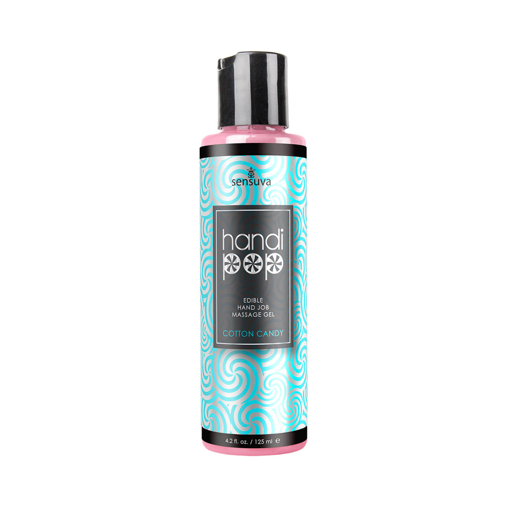 SENSUVA - GEL DE MASSAGE COMESTIBLE POUR MASTURBATION HANDIPOP BARBE À PAPA 120 ML