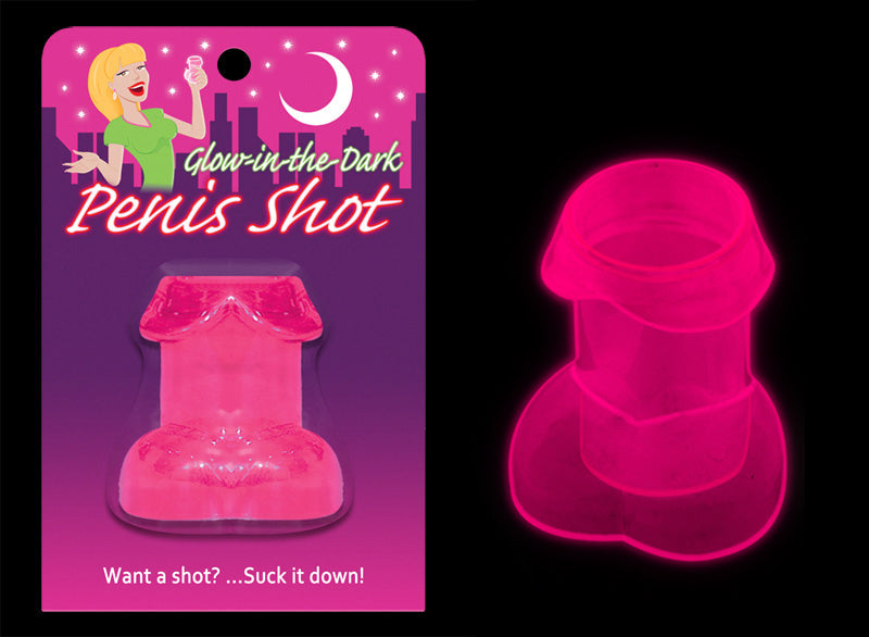 GLOW-IN-THE-DARK PENIS SHOT PINK