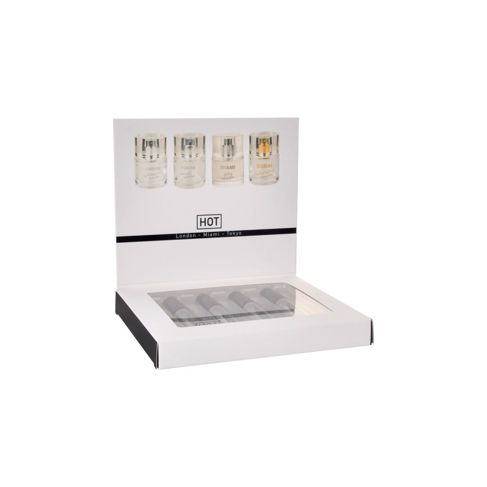 HOT - HOT PHEROMONE PERFUME TESTER-BOX LMTD WOMEN - 4X5ML