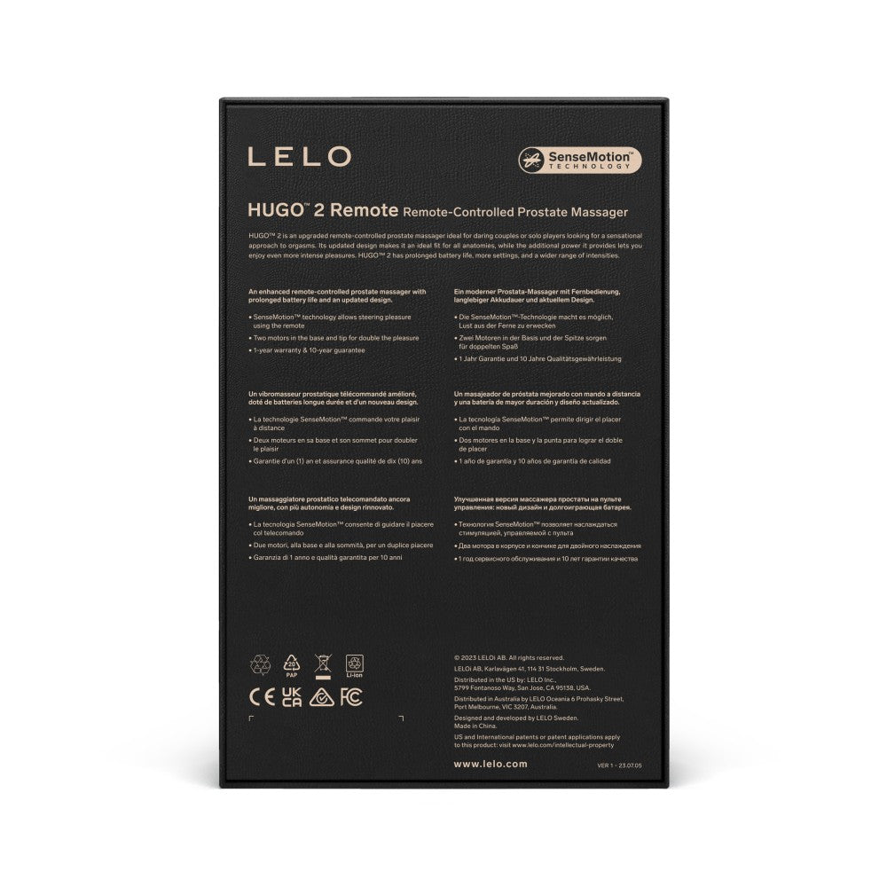 LELO - HUGO 2 REMOTE BLACK