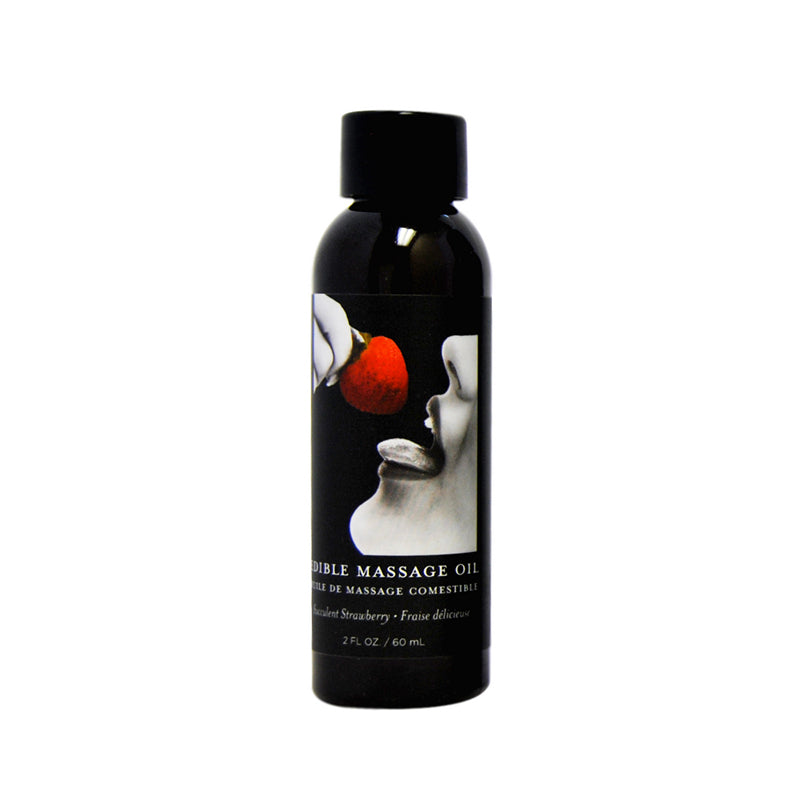 EARTHLY BODY - EDIBLE MASSAGE OIL STRAWBERRY 2OZ