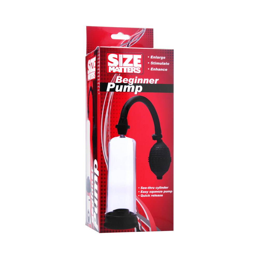 XR BRANDS - SIZE MATTERS BEGINNER PUMP PACKAGED CLEAR