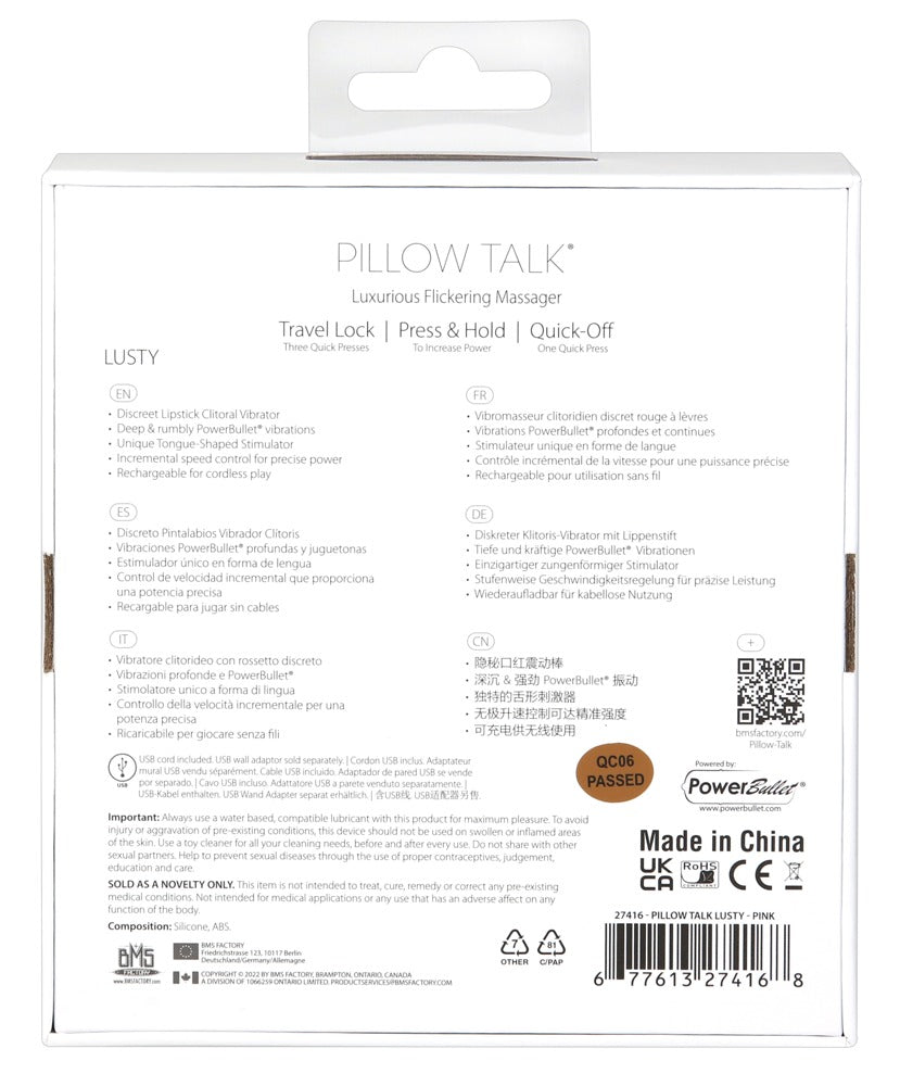 PILLOW TALK - LUSTY