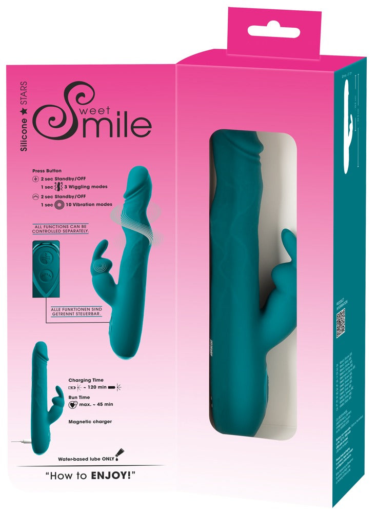 SWEET SMILE - RABBIT VIBRATOR WITH WIGGLING FUNCTION