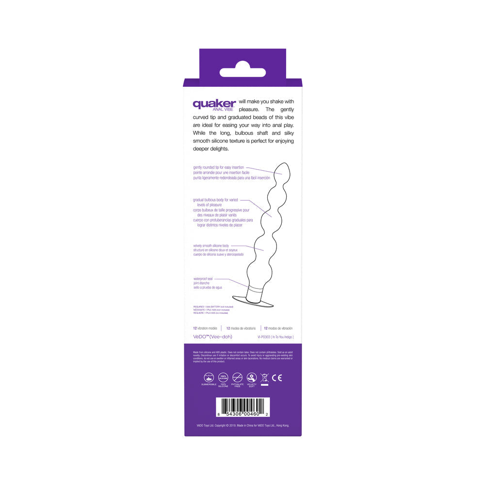 VEDO QUAKER ANAL VIBE INTO YOU INDIGO